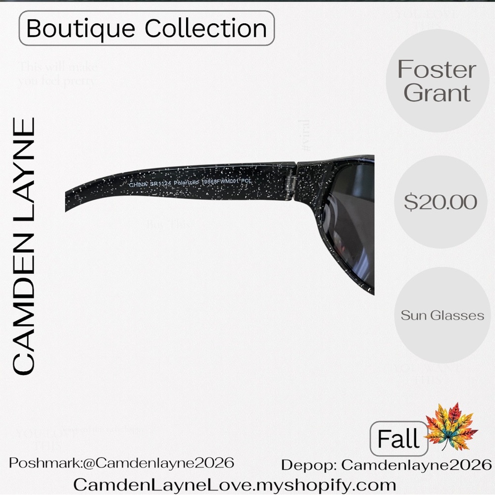 Foster Grant Black Women's Sunglasses - Picture 6 of 7